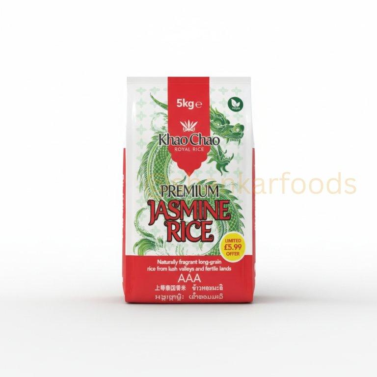 KHAO CHAO JASMINE RICE 5KG PM £5.99